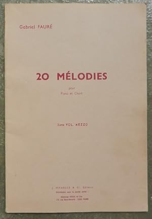 20 mélodies. Pour piano et chant. 3 ème vol. Mezzo.