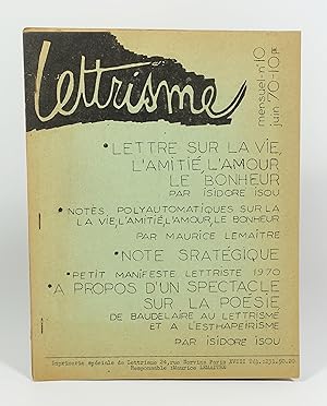 Seller image for Lettrisme mensuel n10 for sale by Librairie L'Autre sommeil