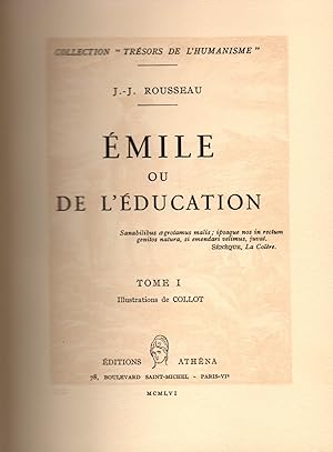 Image du vendeur pour Emile ou de l'education-2 volumes mis en vente par JP Livres