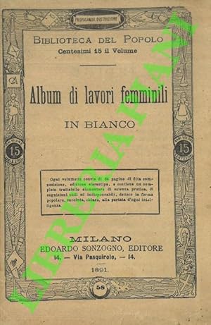 Album di lavori femminili in bianco.