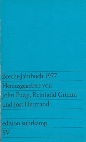 Immagine del venditore per Brecht-Jahrbuch 1977 Edition Suhrkamp ; 906 venduto da Versandantiquariat Nussbaum