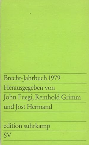 Bild des Verkufers fr Brecht-Jahrbuch 1979 Edition Suhrkamp ; 989 zum Verkauf von Versandantiquariat Nussbaum