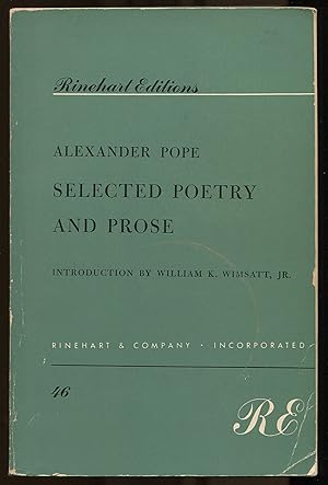 Seller image for Selected Poetry and Prose (Rinehart Editions, 46) for sale by Between the Covers-Rare Books, Inc. ABAA