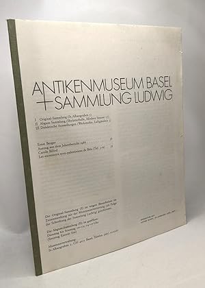 Bild des Verkufers fr Antikenmuseum basel Sammlung Ludwig - 30. Jahrgang 1987 Heft I zum Verkauf von crealivres