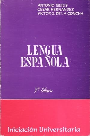 Imagen del vendedor de Lengua espaola iniciacin universitaria a la venta por Librera Alonso Quijano