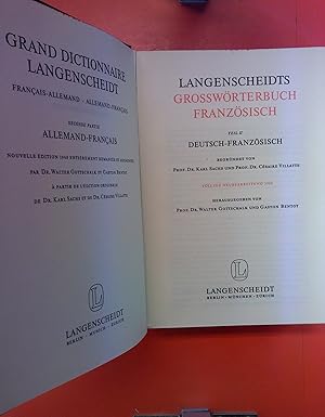 Imagen del vendedor de Langenscheidts Grosswrterbuch Franzsisch - Teil II: Deutsch-Franzsisch (2. Auflage) a la venta por biblion2