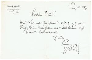 Seller image for Eigenhndiger Brief mit Unterschrift. for sale by Kotte Autographs GmbH