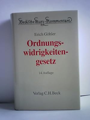 Seller image for Gesetz ber Ordnungswidrigkeiten for sale by Celler Versandantiquariat