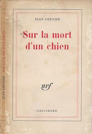 Image du vendeur pour Sur la mort d'un chien mis en vente par Biblioteca di Babele