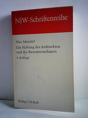 Seller image for Die Haftung des Architekten und des Bauunternehmers for sale by Celler Versandantiquariat