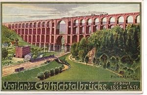Vogtland: Göltzschtalbrücke, erbaut 1846 - 1851. Ansichtskarte