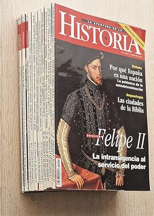 Lote 13 revistas LA AVENTURA DE LA HISTORIA, nº 1-7-24-25-26-32-34-41-69-110-112-169-198