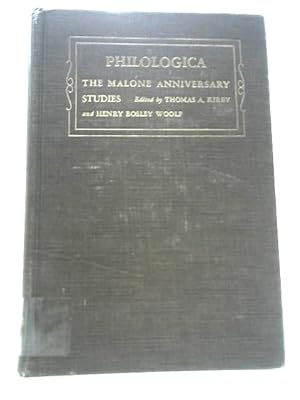 Bild des Verkufers fr Philologica: The Malone Anniversary Studies zum Verkauf von World of Rare Books