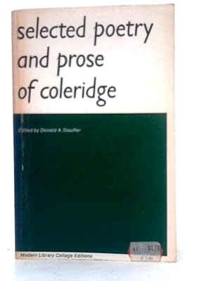 Imagen del vendedor de Selected Poetry and Prose of Coleridge a la venta por World of Rare Books