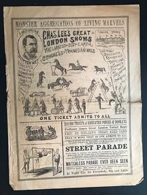 Chas. Lee's Great London Shows; The Largest and Best on Earth Congress of Trained Animals [etc. e...