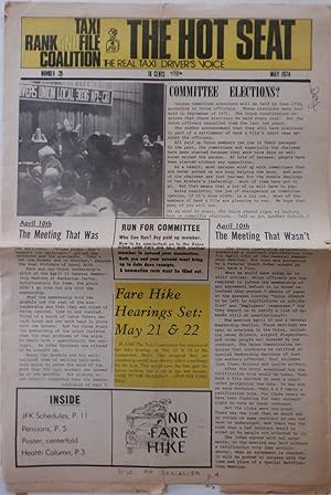 The Hot Seat. The Real Taxi Driver's Voice. May 1974. Number 28