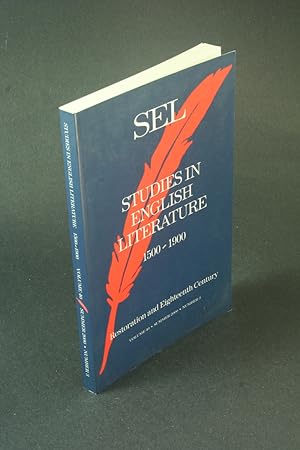 Seller image for Studies in English literature, 1500-1900 : volume 40, number 3, summer 2000 - Restoration and Eighteenth Century. for sale by Steven Wolfe Books