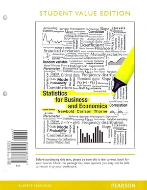 Seller image for Statistics for Business and Economics, Student Value Edition Plus Mystatlab with Pearson Etext -- Access Card Package (Hardcover) for sale by CitiRetail