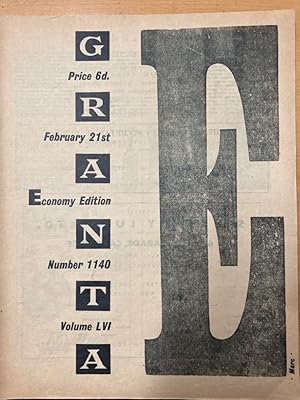 Seller image for The Granta. The Cambridge Journal. Volume 56, No 1140. February 21st, 1953. Economy Edition. for sale by Plurabelle Books Ltd