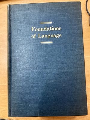 Bild des Verkufers fr Foundations of Language. zum Verkauf von Plurabelle Books Ltd