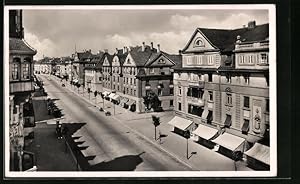 Ansichtskarte Rastatt, Mittlere Bahnhofstrasse aus der Vogelschau