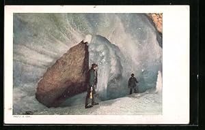Ansichtskarte Eisriesenwelthöhle im Tennengebirge bei Salzburg, Eistor zum Mörkdom