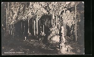 Ansichtskarte Macocha-Katerinská, Grotte mit Stalakmiten und Stalaktiten