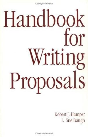 Seller image for Handbook For Writing Proposals for sale by WeBuyBooks