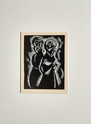 Bild des Verkufers fr Paar - (Holzschnitt aus: Das neue Hamburg / 1923, nicht signiert) zum Verkauf von BuchKunst-Usedom / Kunsthalle