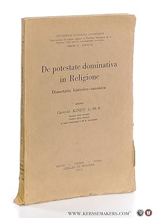 Image du vendeur pour De potestate dominativa in Religione. Dissertatio historico-canonica. mis en vente par Emile Kerssemakers ILAB