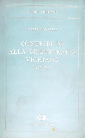 Bild des Verkufers fr Contributo alla bibliografia vichiana 1948-1970 zum Verkauf von Librodifaccia