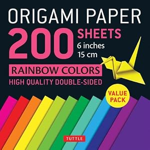 Imagen del vendedor de Origami Paper 200 sheets Rainbow Colors 6" (15 cm) (Loose Leaf) a la venta por CitiRetail