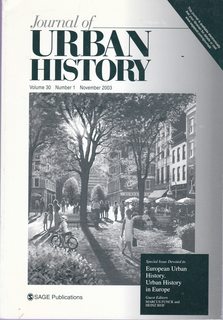 Immagine del venditore per Journal of Urban History Vol. 30 No. 1 Nov. 2003 Special Edition: European Urban History venduto da Never Too Many Books