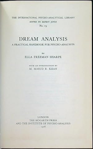 Imagen del vendedor de Dream analysis a la venta por Librodifaccia