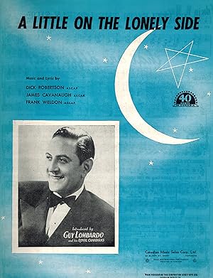Imagen del vendedor de A Little on the Lonely Side - Guy Lombardo Cover - Vintage Sheet Music a la venta por ! Turtle Creek Books  !