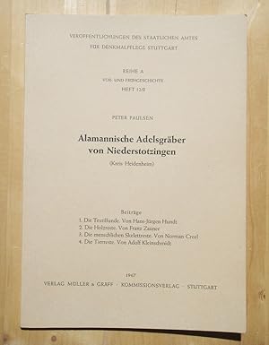 Seller image for Alamannische Adelsgrber von Niederstotzingen (Kreis Heidenheim) - Verffentlichungen des staatlichen Amtes fr Denkmalpflege Stuttgart - Reihe A, Vor- und Frhgeschichte, Heft 12/II - Beitrge: 1. Die Textilfunde.2. Die Holzreste.3. Die menschlichen Skelettreste.4. Die Tierreste for sale by Versandantiquariat Manuel Weiner