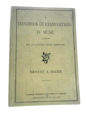 Imagen del vendedor de A Handbook of Examinations in Music a la venta por World of Rare Books