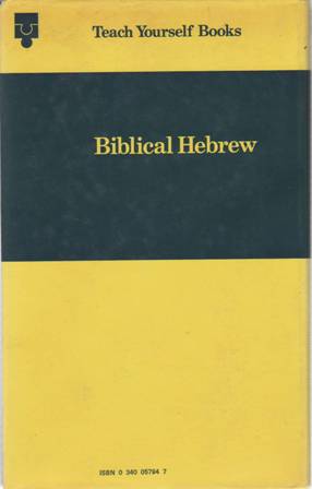 Image du vendeur pour Biblical Hebrew. mis en vente par Librera y Editorial Renacimiento, S.A.