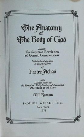 Seller image for The Anatomy of the Body of God. for sale by Librera y Editorial Renacimiento, S.A.