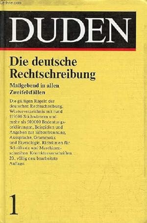 Bild des Verkufers fr Duden Rechtschreibung der deutschen Sprache - Duden band 1. zum Verkauf von Le-Livre