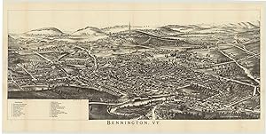 Bennington, VT. [Cover title: Folded Bird's-Eye View of Bennington, Vt. Showing All Points of Int...
