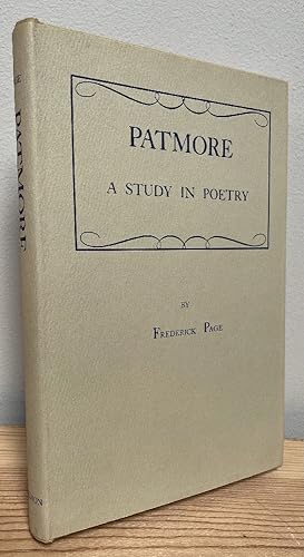 Bild des Verkufers fr Patmore: A Study in Poetry zum Verkauf von Chaparral Books