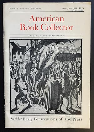 Imagen del vendedor de American Book Collector, Volume 5, Number 3 (New Series, May / June 1984) - includes Thomas Pynchon : A Bibliographical Checklist, compiled by Matthew Monahan a la venta por Philip Smith, Bookseller