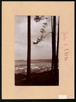 Fotografie Brück, Sohn Meissen, Ansicht Flöha i. Sa., Blick vom Wald auf den Ort