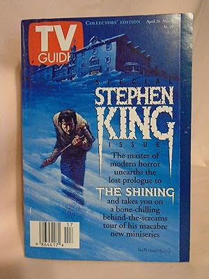 Image du vendeur pour THE SHINING. STEPHEN KING ISSUE, TV GUIDE COLLECTORS' EDITION, APRIL 26-MAY 2, 1997 mis en vente par Robert Gavora, Fine & Rare Books, ABAA