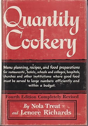 Image du vendeur pour Quantity Cookery, Fourth Edition mis en vente par Robinson Street Books, IOBA