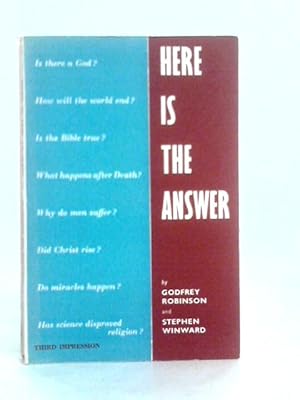 Imagen del vendedor de Here Is The Answer a la venta por World of Rare Books