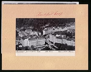 Seller image for Fotografie Brck, Sohn Meissen, Ansicht Karlsbad, Blick auf die Alte Wiese, Marienbader Strasse mit Grand Hotel Pupp for sale by Bartko-Reher