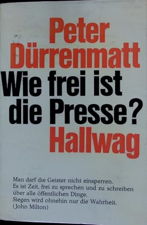 Seller image for Wie frei ist die Presse? for sale by Antiquariat Bookfarm