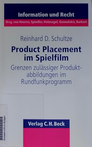 Bild des Verkufers fr Product Placement im Spielfilm. Grenzen zulssiger Produktabbildungen im Rundfunkprogramm. zum Verkauf von Antiquariat Bookfarm